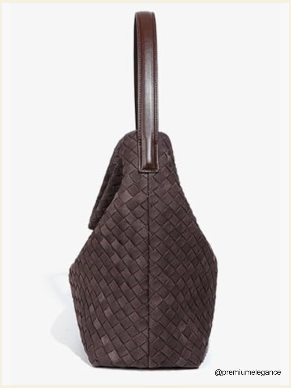 Women's Woven Suede Slouchy Tote Hobo Bag Shoulder Purse - Picture 2 of 7